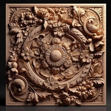 Patterns and decorations stl designs 4 3d model
